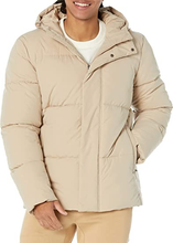 Load image into Gallery viewer, Essentials Men&#39;s Mid-Length Hooded Puffer