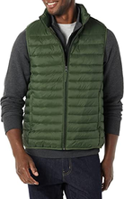 Load image into Gallery viewer, Essentials Men&#39;s Lightweight Water-Resistant Packable Puffer Vest, Multipacks