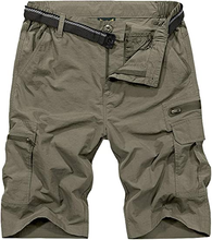 Load image into Gallery viewer, Mens Outdoor Casual Expandable Waist Lightweight Water Resistant Quick Dry Fishing Hiking Shorts