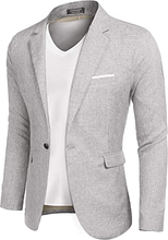 Load image into Gallery viewer, Men&#39;s Casual Suit Blazer Jackets Lightweight Sports Coats One Button