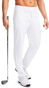 Men's Golf Pants Stretch Sweatpants with Zipper Pockets Slim Fit Work Casual Joggers Pants for Men