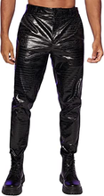 Load image into Gallery viewer, Men&#39;s High Waist Rock PU Leather Motocycle Pants Long Trousers