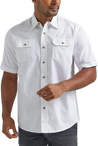 Authentics Men's Short Sleeve Classic Woven Shirt