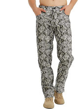 Load image into Gallery viewer, Men&#39;s Snakeskin Pants Stylish Casual PU Snake Print Nightclub Disco Vintage Trousers