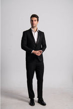 Load image into Gallery viewer, Men&#39;s Black Tuxedo Suit Slim Fit Blazer and Pants