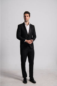 Men's Black Tuxedo Suit Slim Fit Blazer and Pants