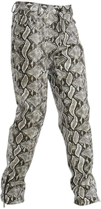 Men's Snakeskin Pants Stylish Casual PU Snake Print Nightclub Disco Vintage Trousers