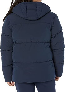 Essentials Men's Mid-Length Hooded Puffer