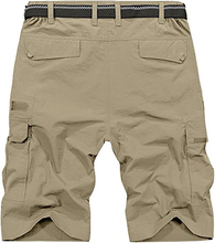 Load image into Gallery viewer, Mens Outdoor Casual Expandable Waist Lightweight Water Resistant Quick Dry Fishing Hiking Shorts