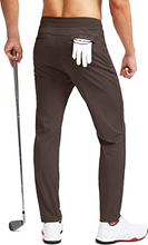 Load image into Gallery viewer, Men&#39;s Golf Pants Stretch Sweatpants with Zipper Pockets Slim Fit Work Casual Joggers Pants for Men