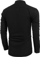 Load image into Gallery viewer, Men&#39;s Casual Long Sleeve Henley Shirts Cotton Linen Premium Beach T-Shirt