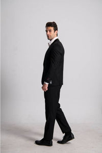 Men's Black Tuxedo Suit Slim Fit Blazer and Pants