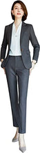 Load image into Gallery viewer, Women’s Business Two Piece Plaid Blazer Sets Double Breasted Office Work Blazer Jacket Pantsuits