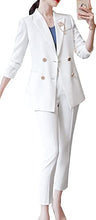 Load image into Gallery viewer, Women’s Two Pieces Blazer Office Lady Suit Set Work Blazer Jacket and Pant