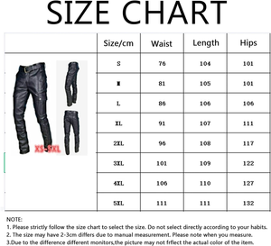 Men Faux Leather Biker Pants Retro PU Stretch Motorcycle Cargo Pants Straight Leg Multi Pockets Moto Trousers (Black,XX-Large)