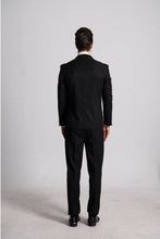 Load image into Gallery viewer, Men&#39;s Black Tuxedo Suit Slim Fit Blazer and Pants