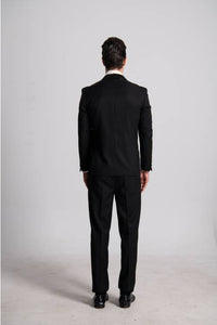 Men's Black Tuxedo Suit Slim Fit Blazer and Pants