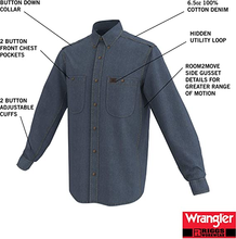 Load image into Gallery viewer, Workwear Men&#39;s Logger Twill Long Sleeve Workshirt