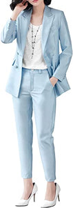 Women’s Two Pieces Blazer Office Lady Suit Set Work Blazer Jacket and Pant