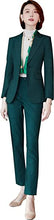 Load image into Gallery viewer, Women’s Business Two Piece Plaid Blazer Sets Double Breasted Office Work Blazer Jacket Pantsuits