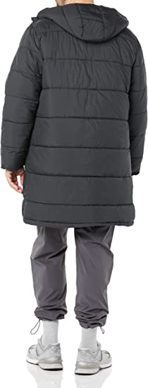 Essentials Men's Longer-Length Heavyweight Hooded Puffer Jacket