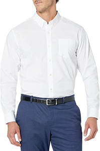 Men's Classic Fit Long Sleeve Signature Comfort Flex Shirt (Standard and Big & Tall)