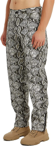 Men's Snakeskin Pants Stylish Casual PU Snake Print Nightclub Disco Vintage Trousers