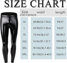 Load image into Gallery viewer, Men&#39;s Faux Leather Tight Pants Men PU Long Trousers Leggings Stretchy Casual Skinny Pants Black Rock Punk Motorcycle