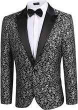 Load image into Gallery viewer, Men Floral Blazer Suit Jacket Dinner Party Prom Wedding Stylish Tuxedo