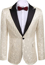 Load image into Gallery viewer, Men Floral Blazer Suit Jacket Dinner Party Prom Wedding Stylish Tuxedo