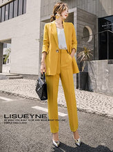 Load image into Gallery viewer, Women’s Two Pieces Blazer Office Lady Suit Set Work Blazer Jacket and Pant