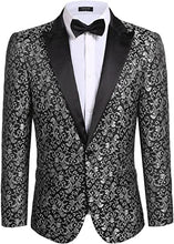 Load image into Gallery viewer, Men Floral Blazer Suit Jacket Dinner Party Prom Wedding Stylish Tuxedo