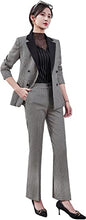 Load image into Gallery viewer, Women’s Business Two Piece Plaid Blazer Sets Double Breasted Office Work Blazer Jacket Pantsuits