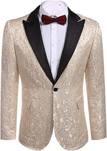 Load image into Gallery viewer, Men Floral Blazer Suit Jacket Dinner Party Prom Wedding Stylish Tuxedo