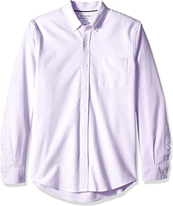 Essentials Men's Slim-Fit Long-Sleeve Pocket Oxford Shirt