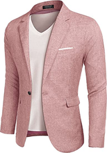 Load image into Gallery viewer, Men&#39;s Casual Suit Blazer Jackets Lightweight Sports Coats One Button