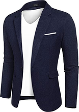 Load image into Gallery viewer, Men&#39;s Casual Suit Blazer Jackets Lightweight Sports Coats One Button